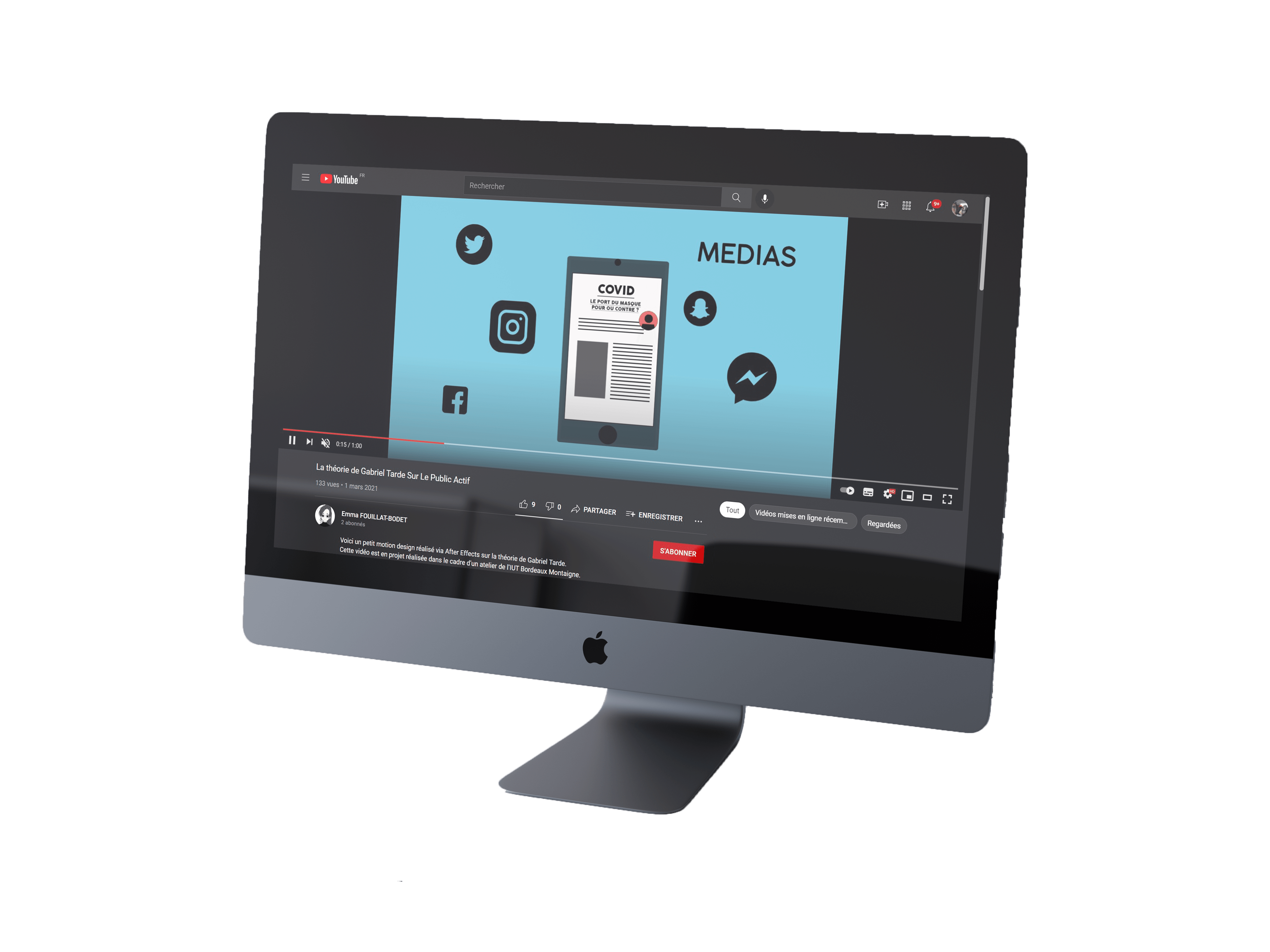 Un MockUp de mon Motion Design